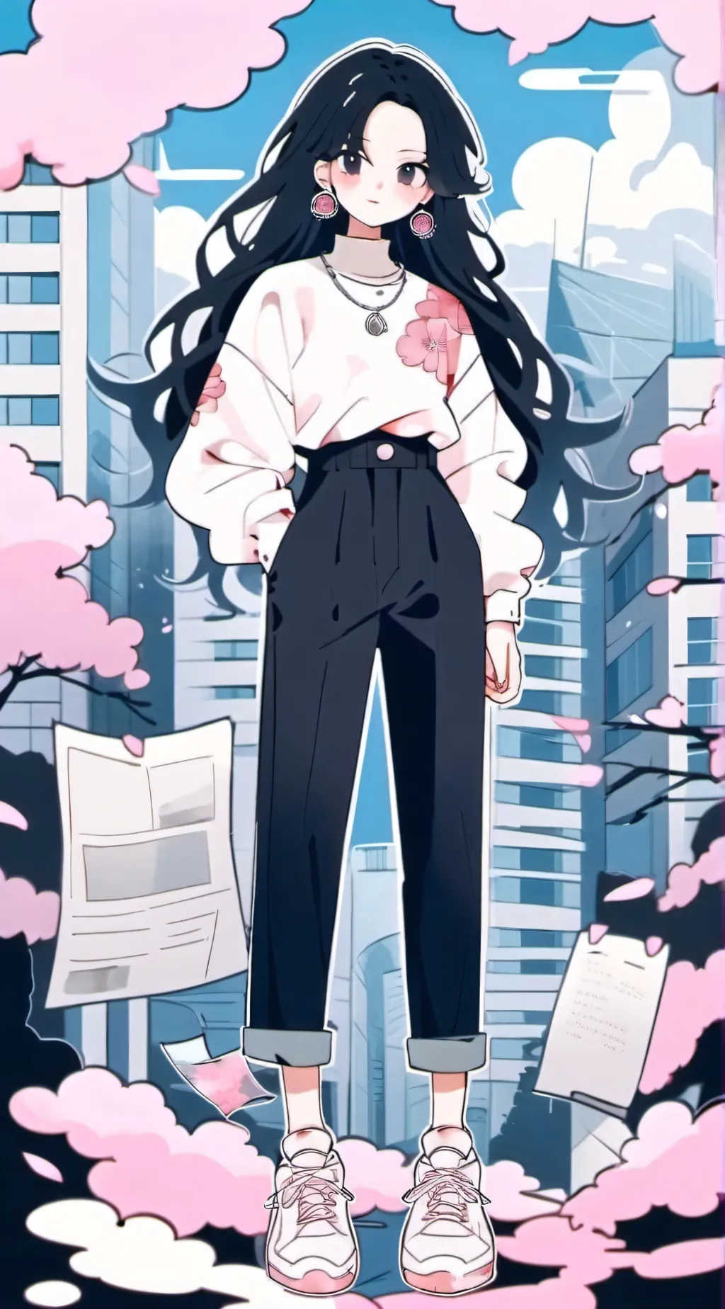 ai character: Ashley  background