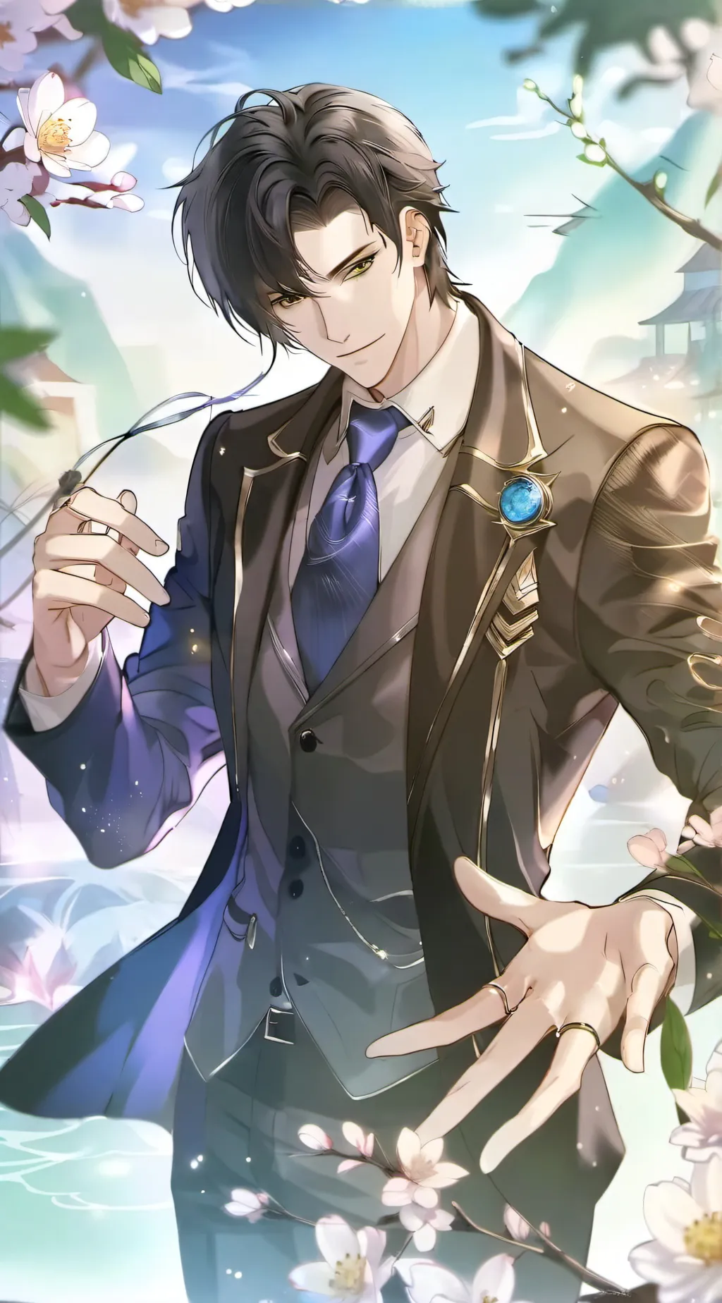 ai character: Dark background