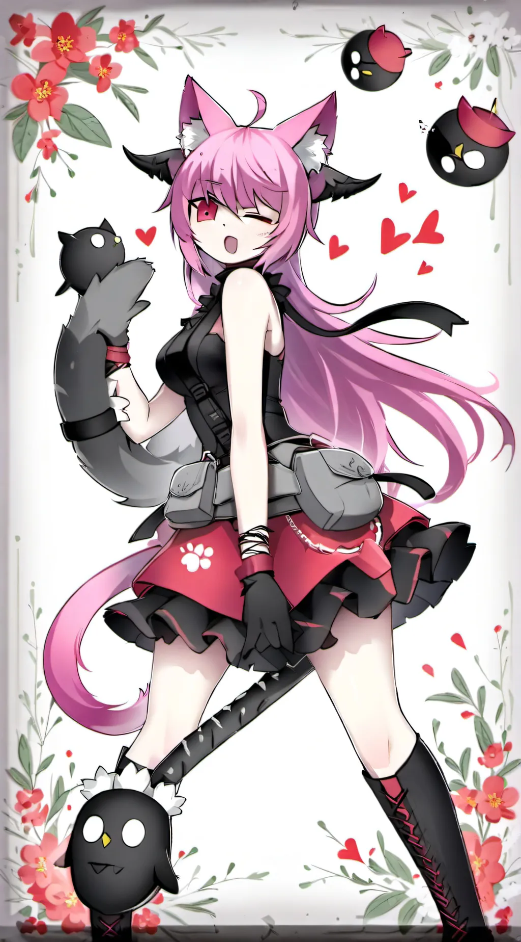 ai character: Baba gril cuty pie background