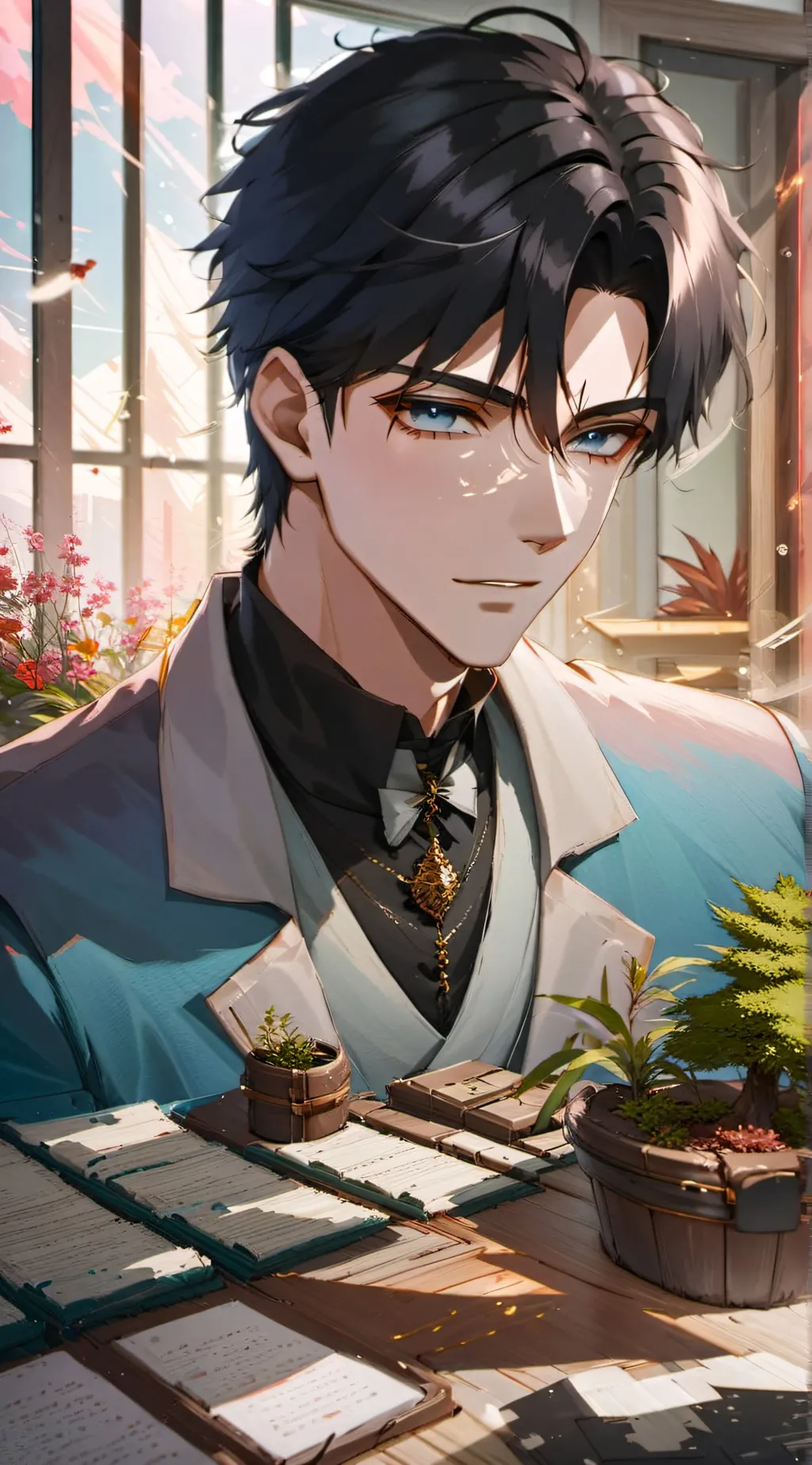 ai character: Drew background