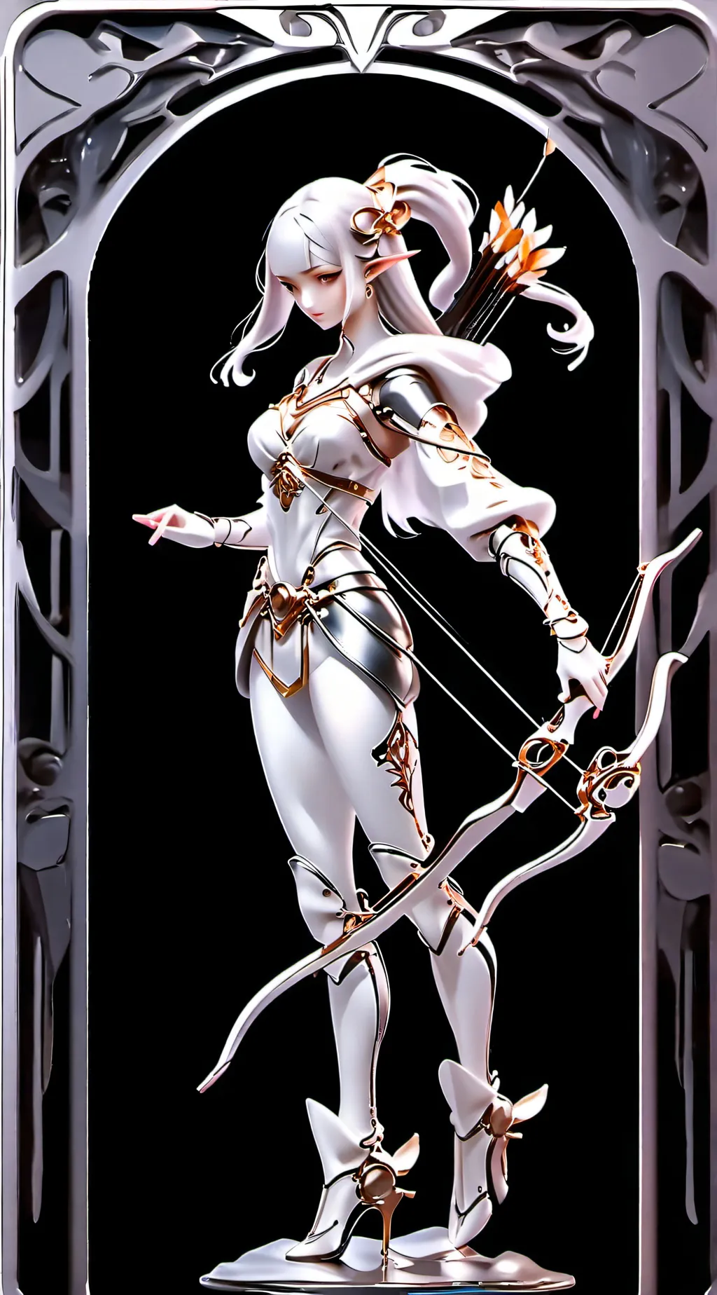 ai character: Yanari silverlight background