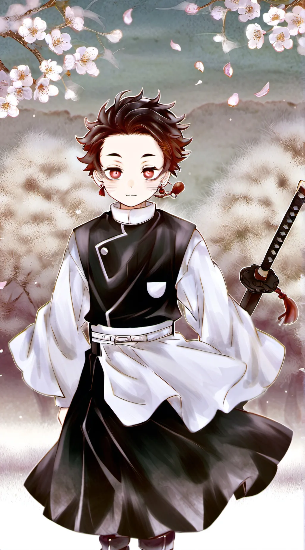 ai character: tanjiro  background