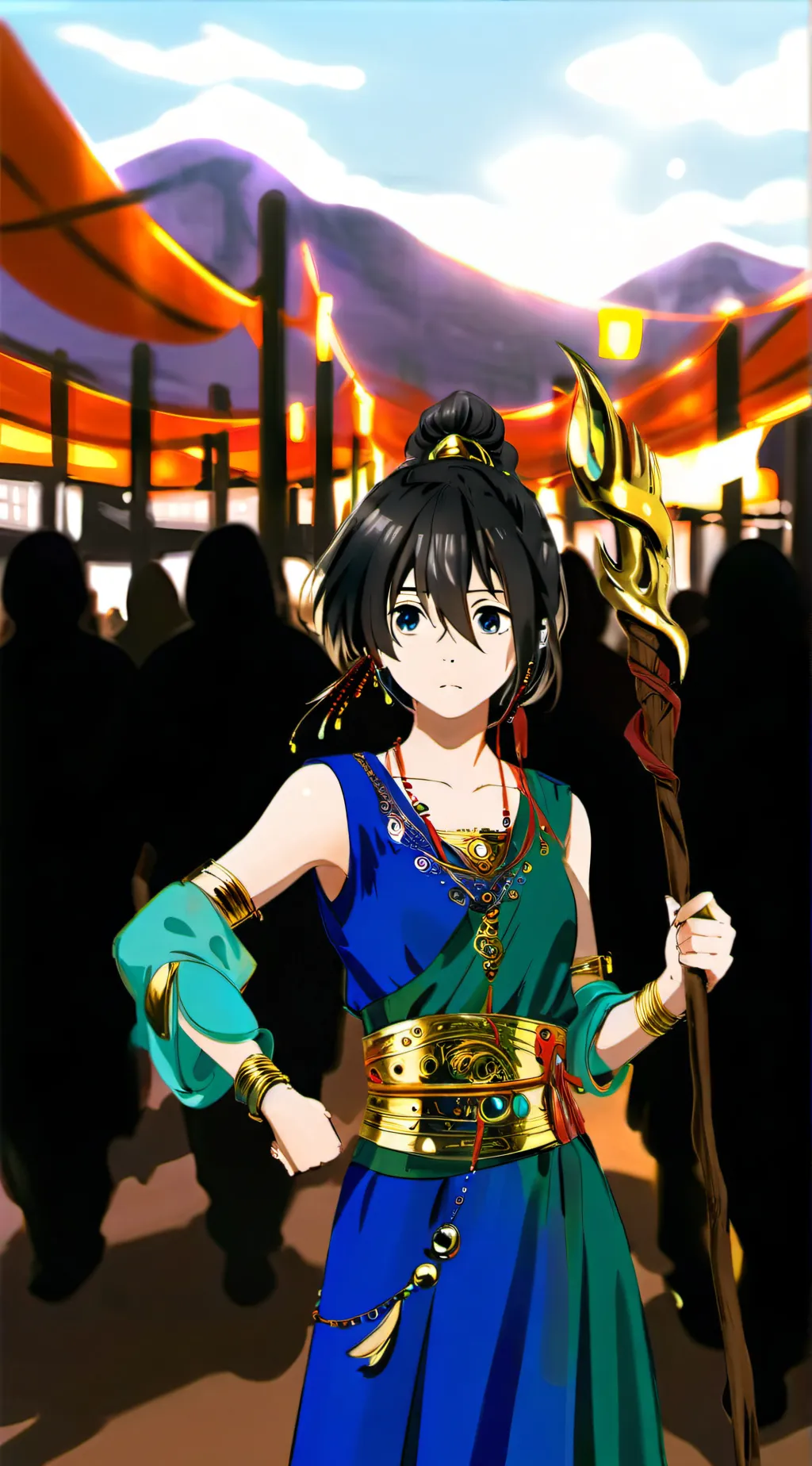 ai character: TOPH BEIFONG!!!!! background