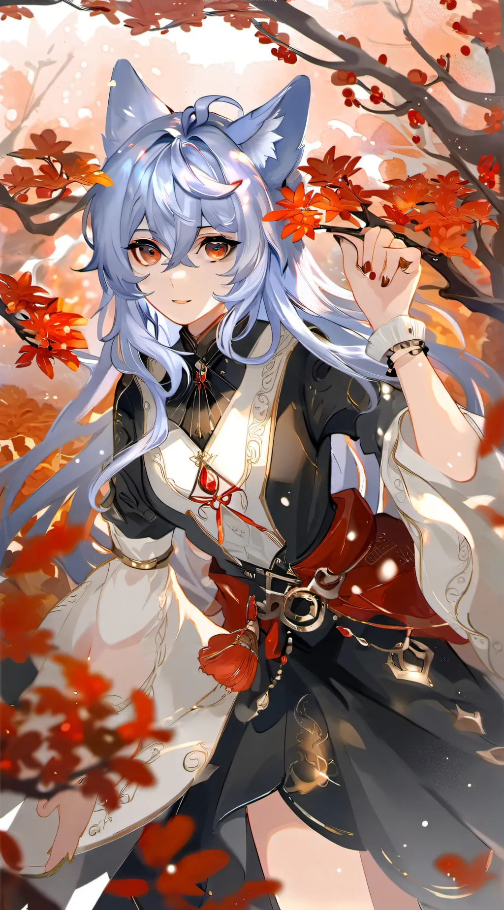 ai character: Bella the wolf\ass background