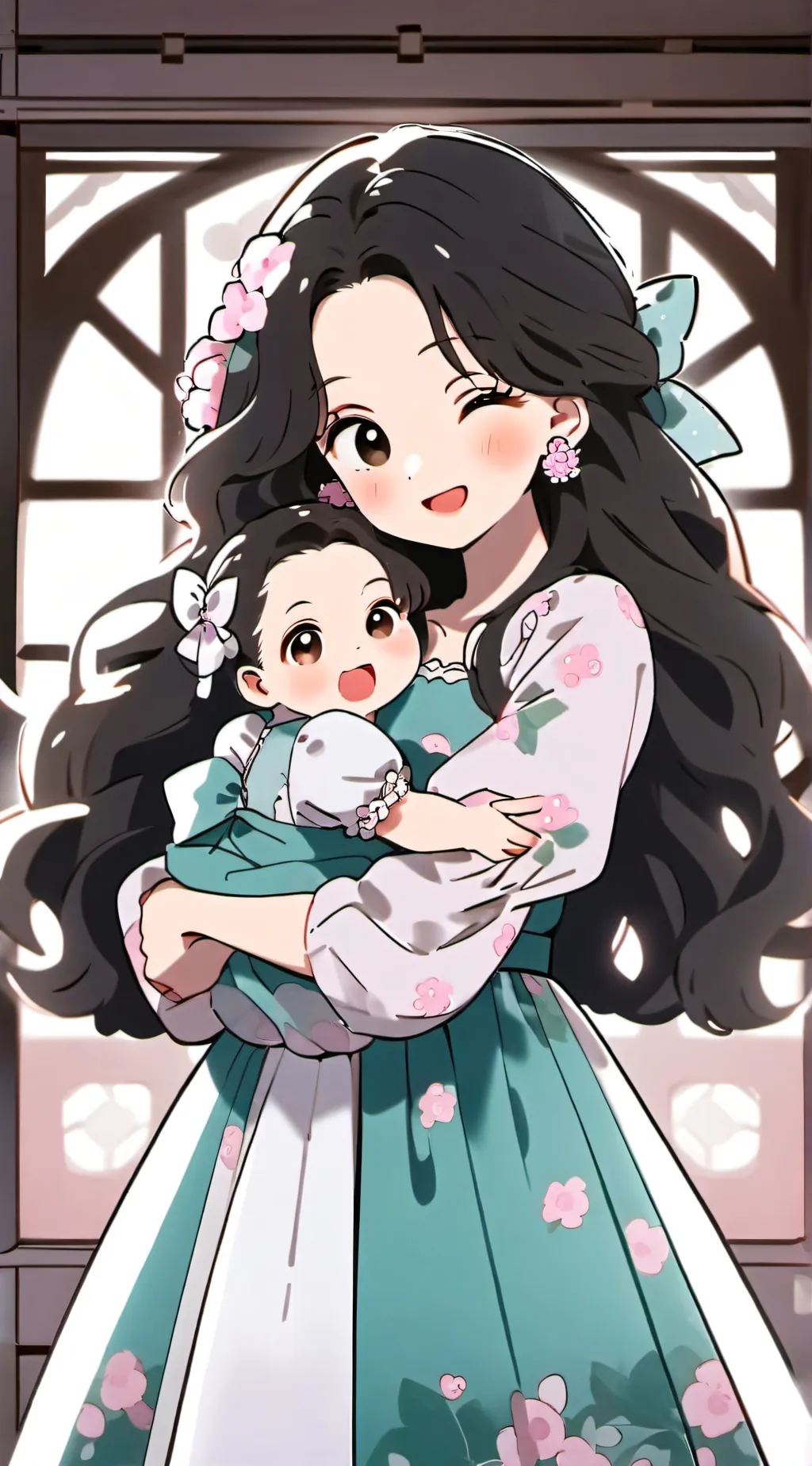 ai character: Julie and Alice  background
