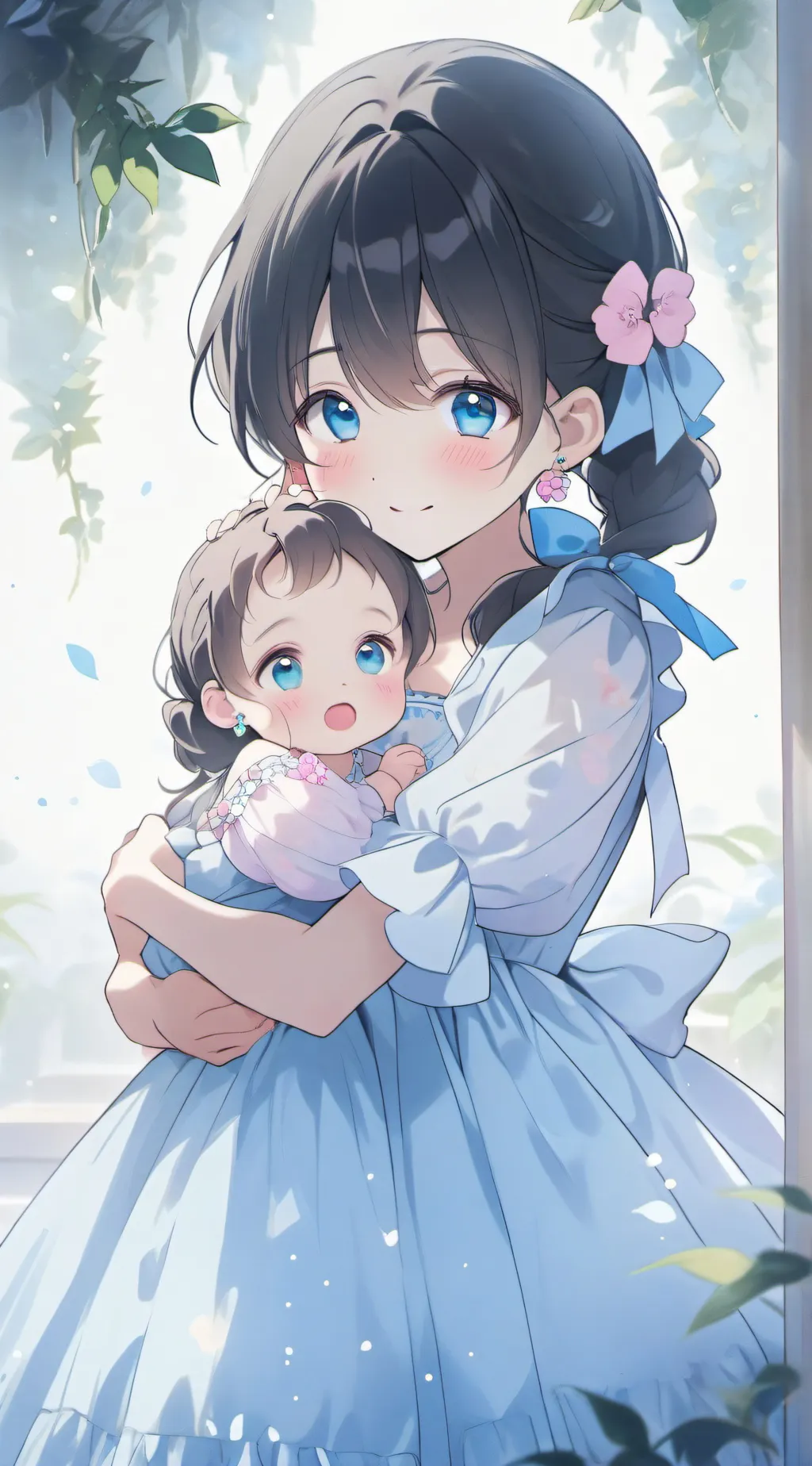 ai character: Mixi and Lina background