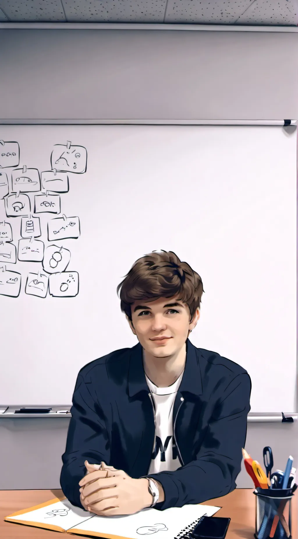 ai character: Adam  background