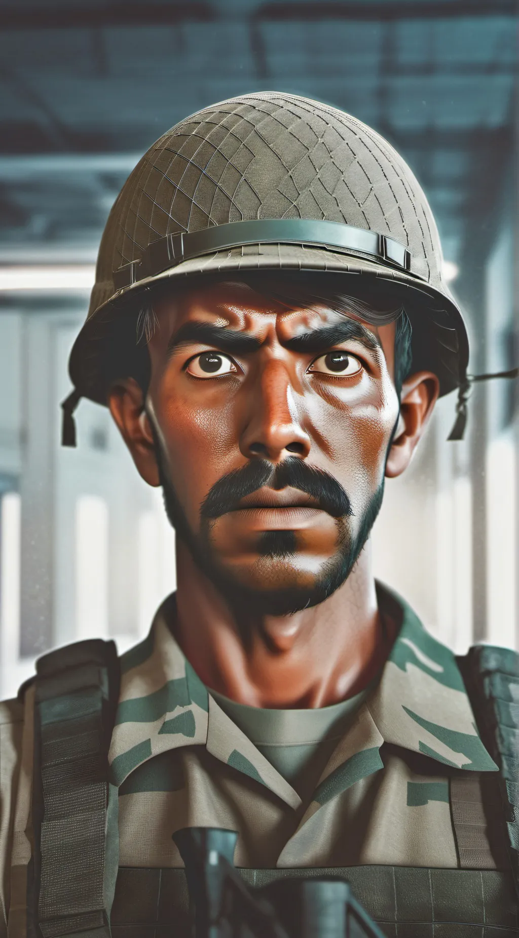 ai character: soldier background