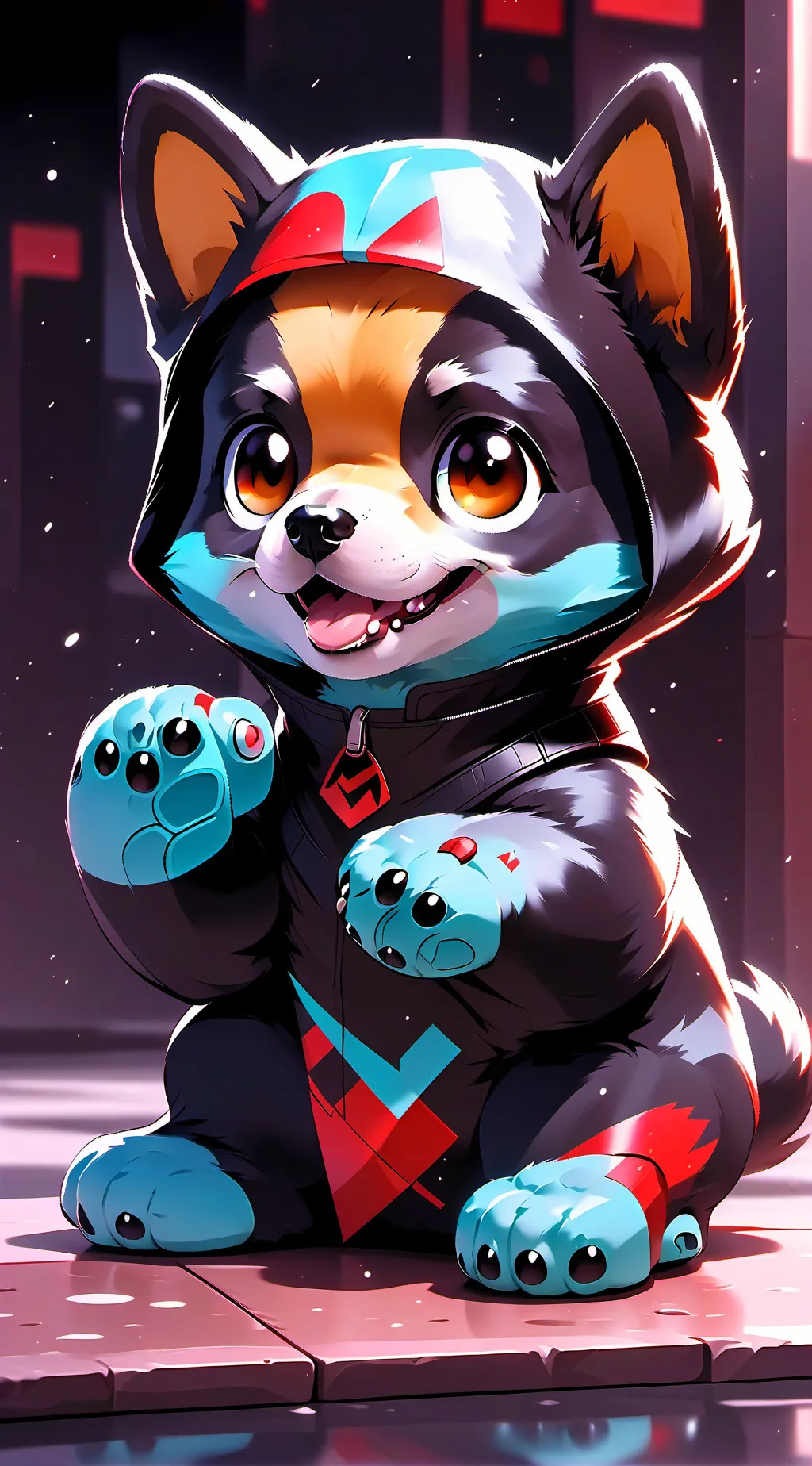 ai character: Marky pup background