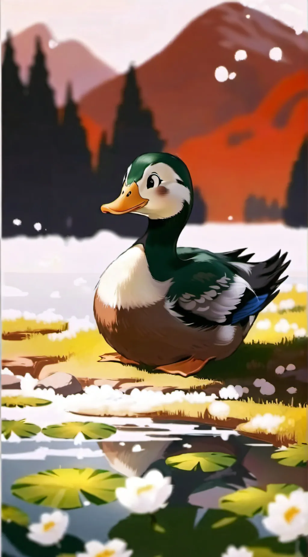 ai character: Motivation Mallard background