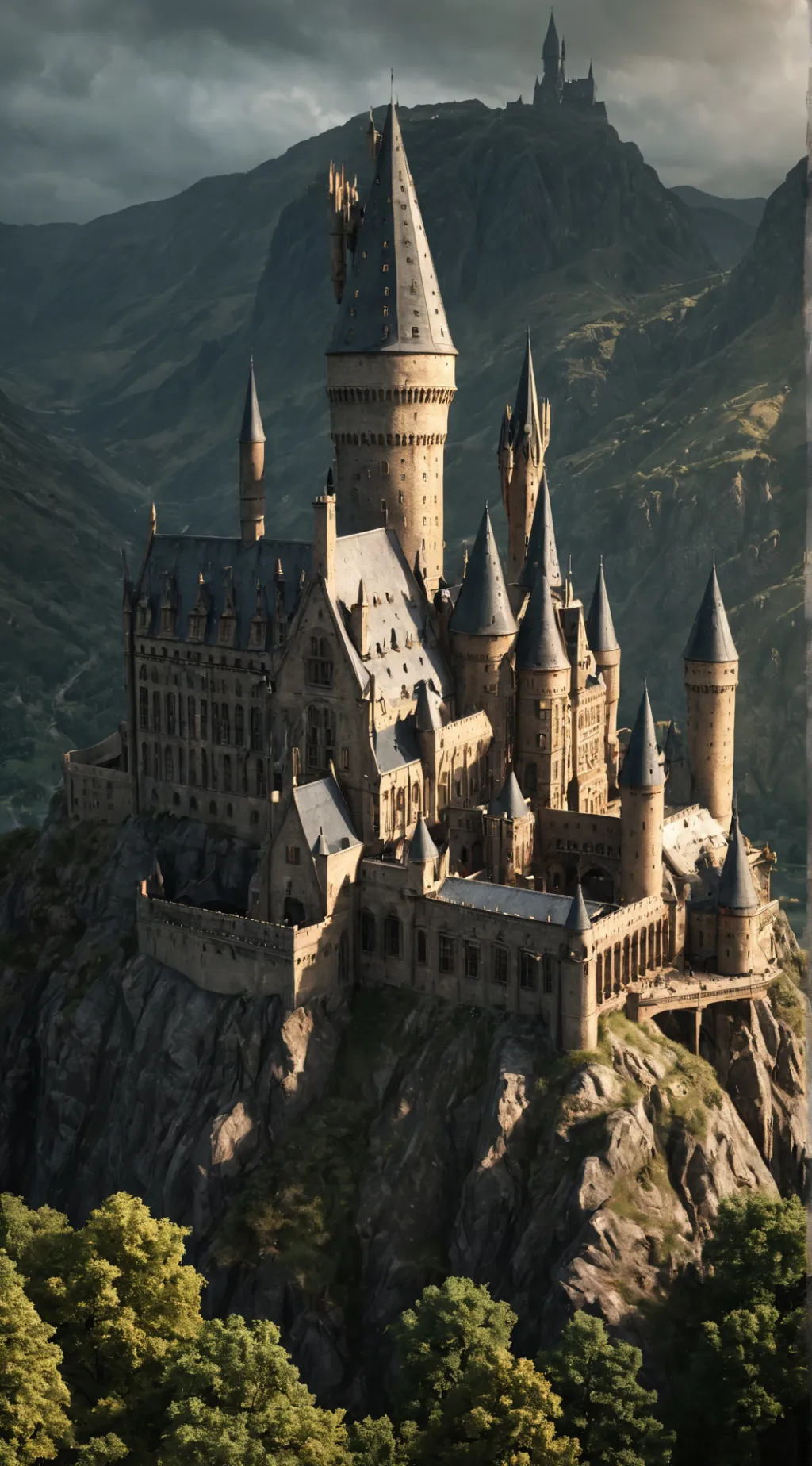 ai character: Hogwarts  background