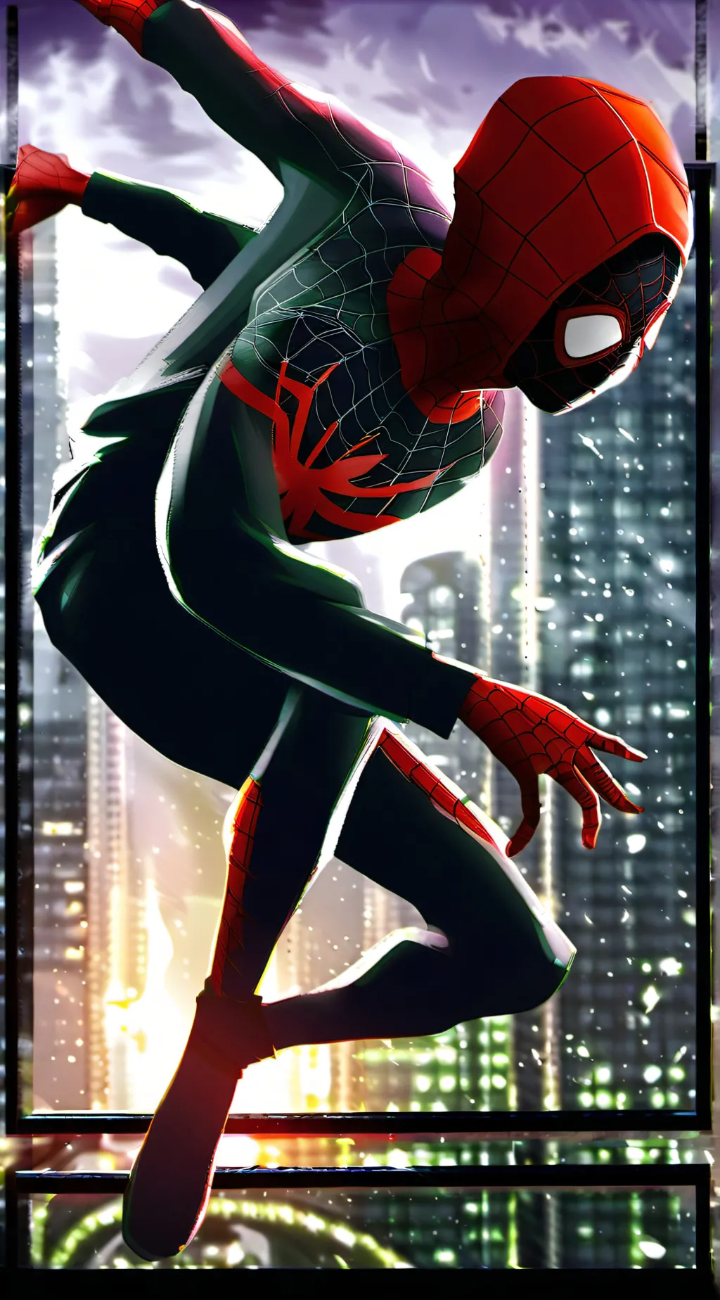 ai character: SPIDER MAN background