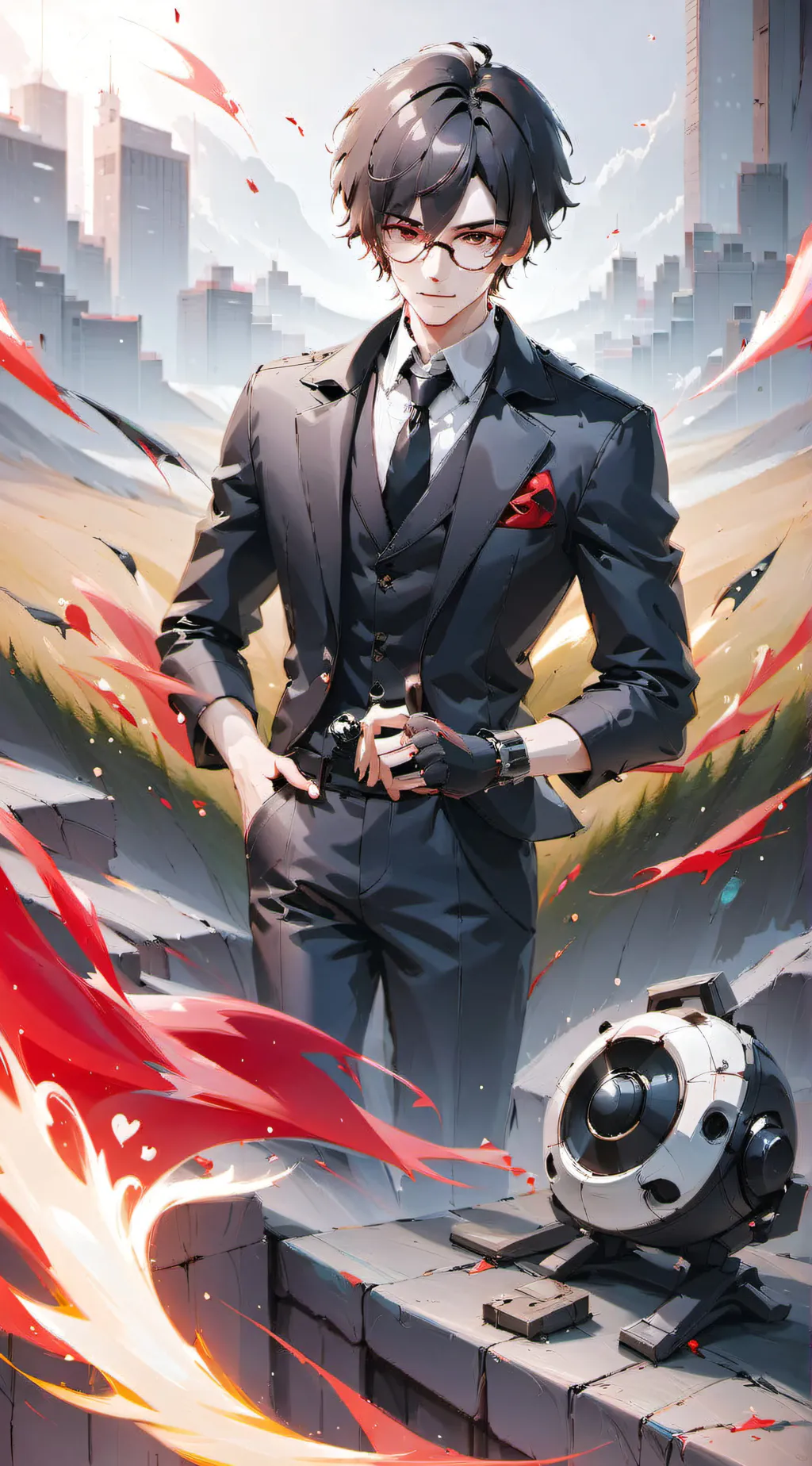 ai character: ds human version background