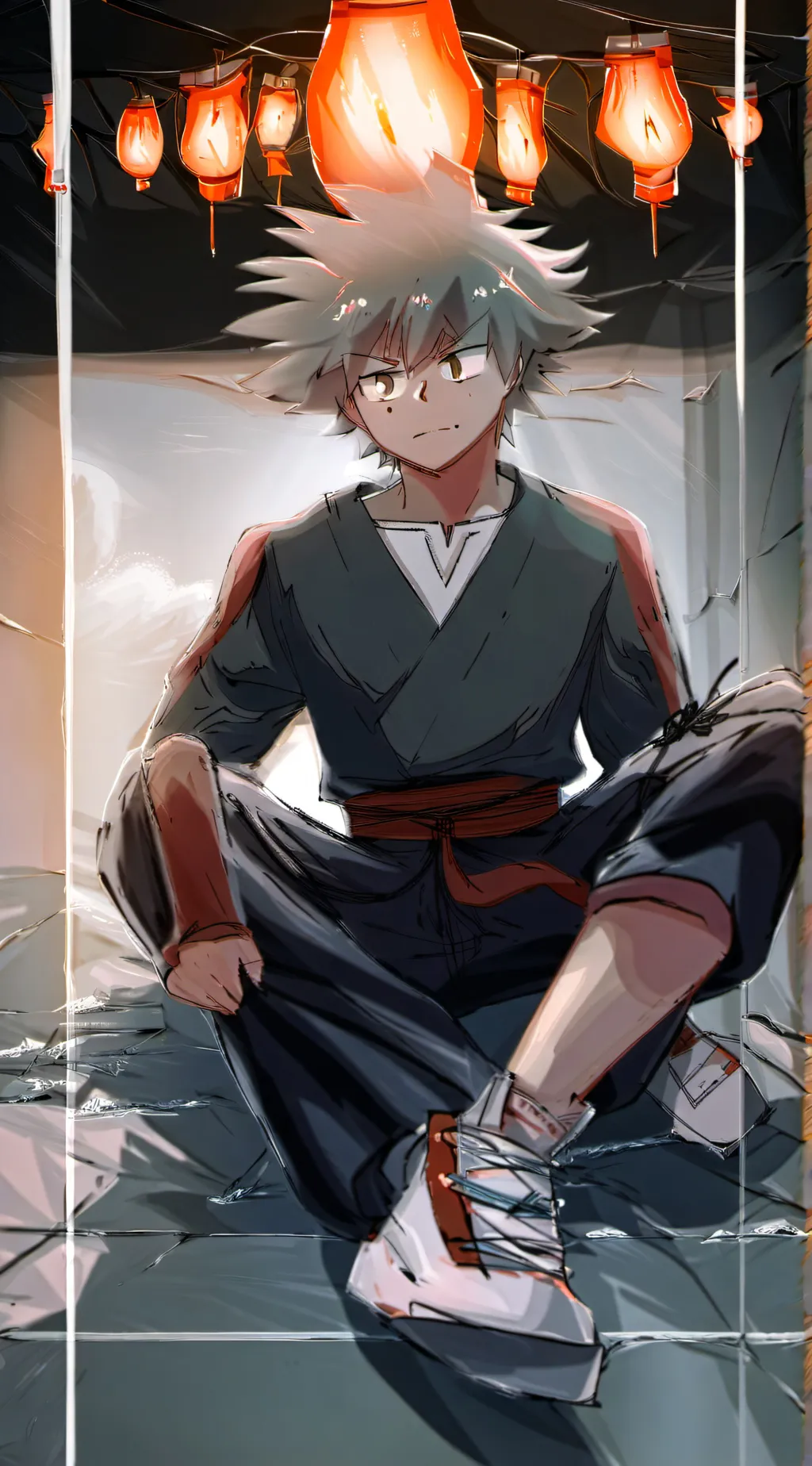 ai character: bakugo  background