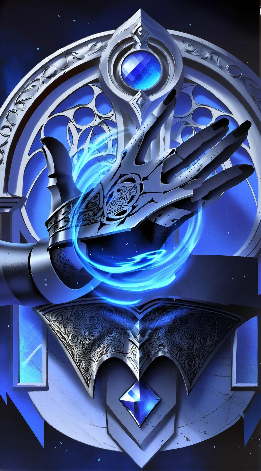 ai character: hand background