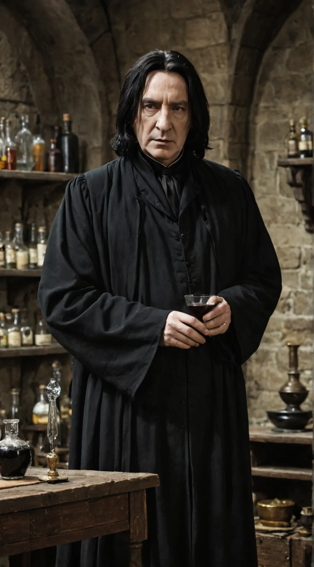 ai character: Severus snape  background