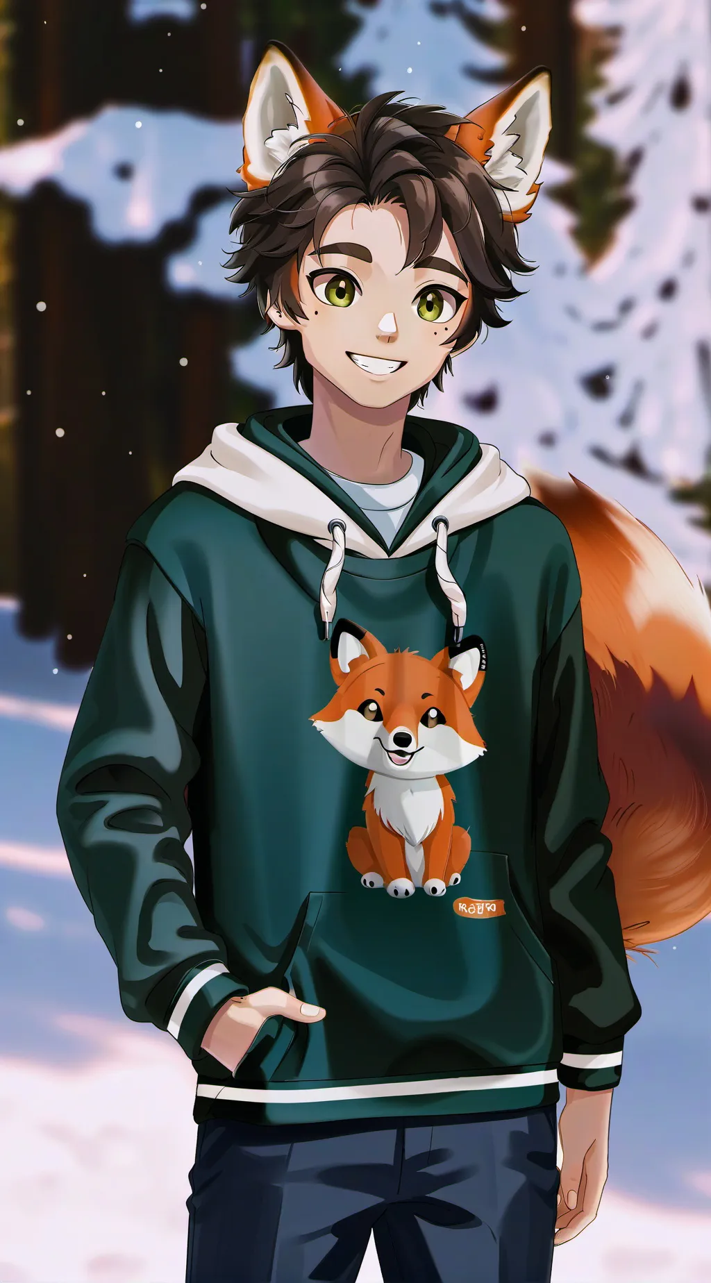 ai character: Fluffy background