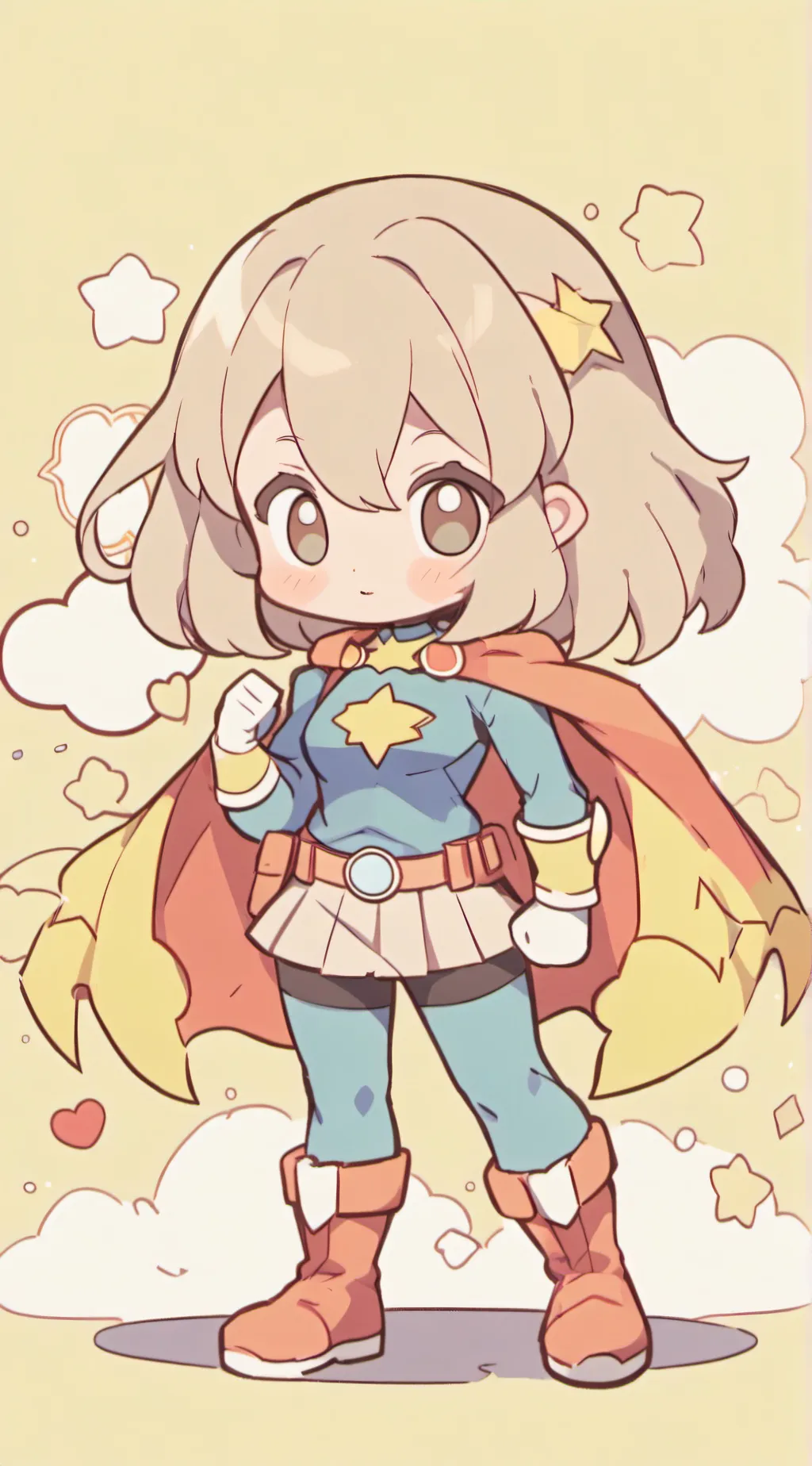 ai character: DC super hero  background