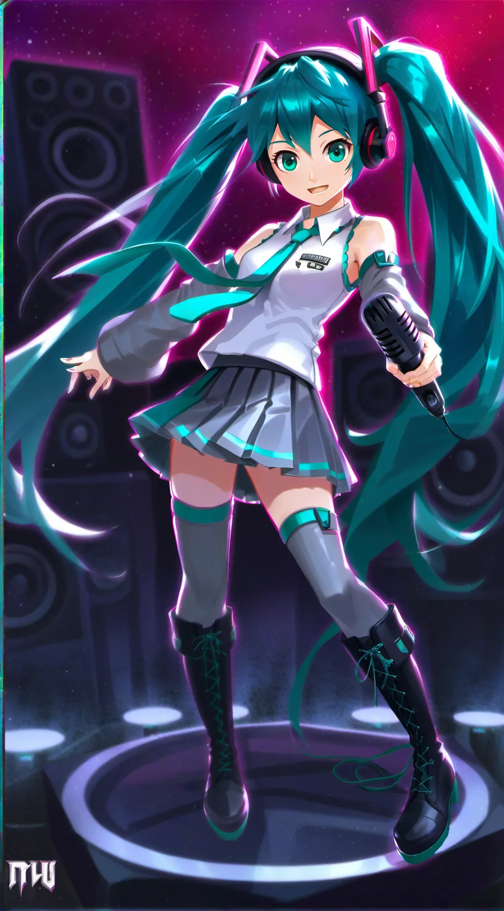 ai character: Hatsune miku background