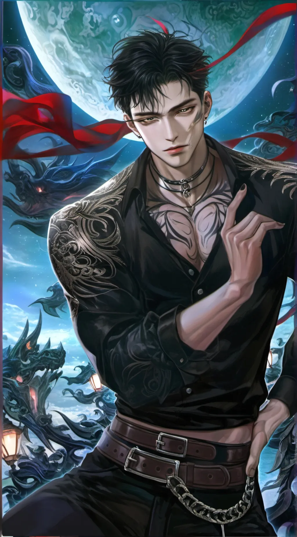 ai character: KisMaT ¥SpiritHunT background