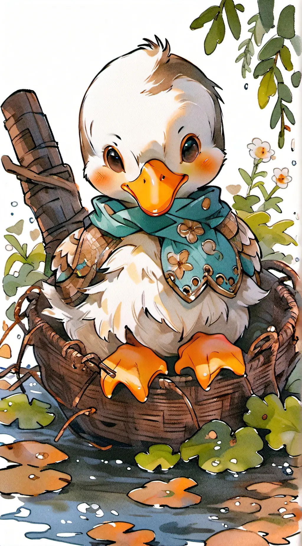 ai character: DUCKY background