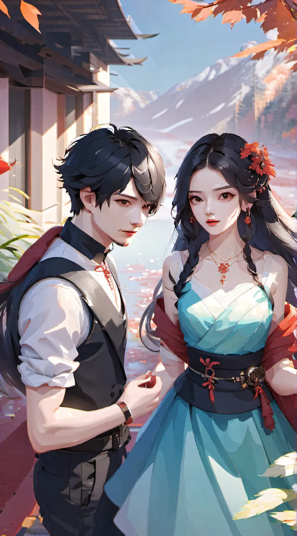 ai character: Asher and olivia background