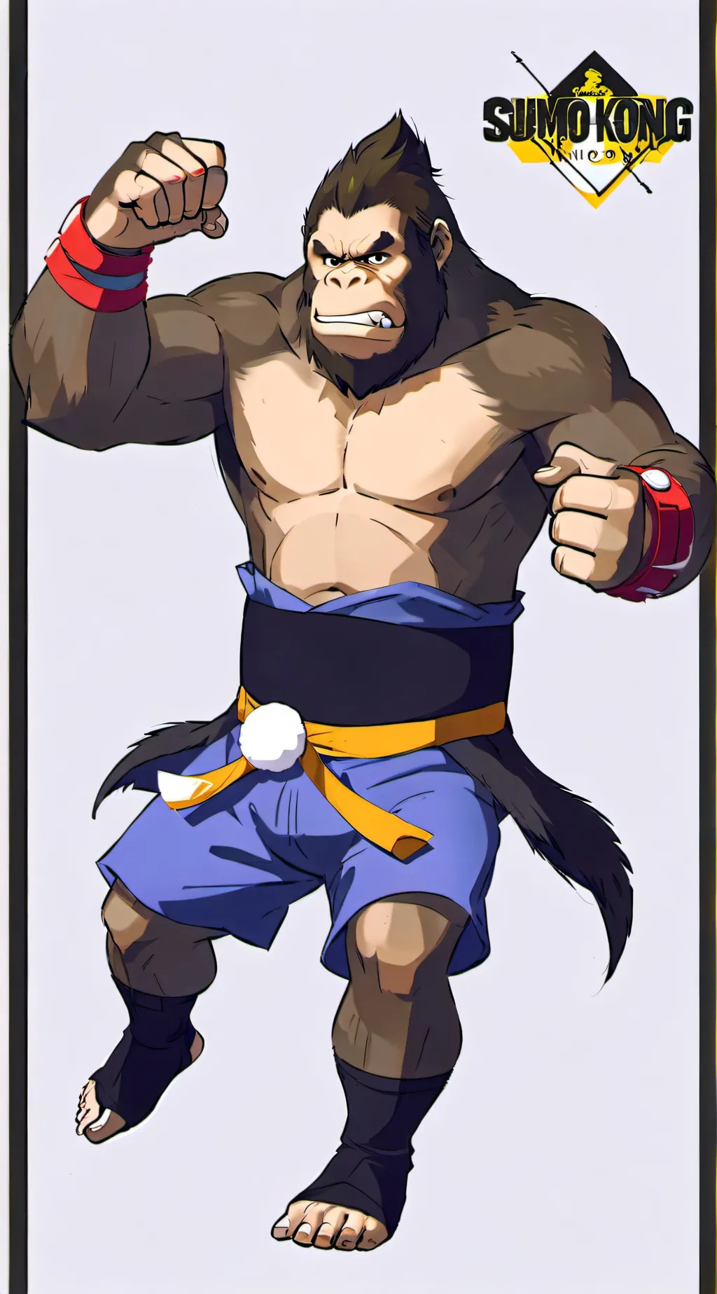 ai character: sumo Kong  background