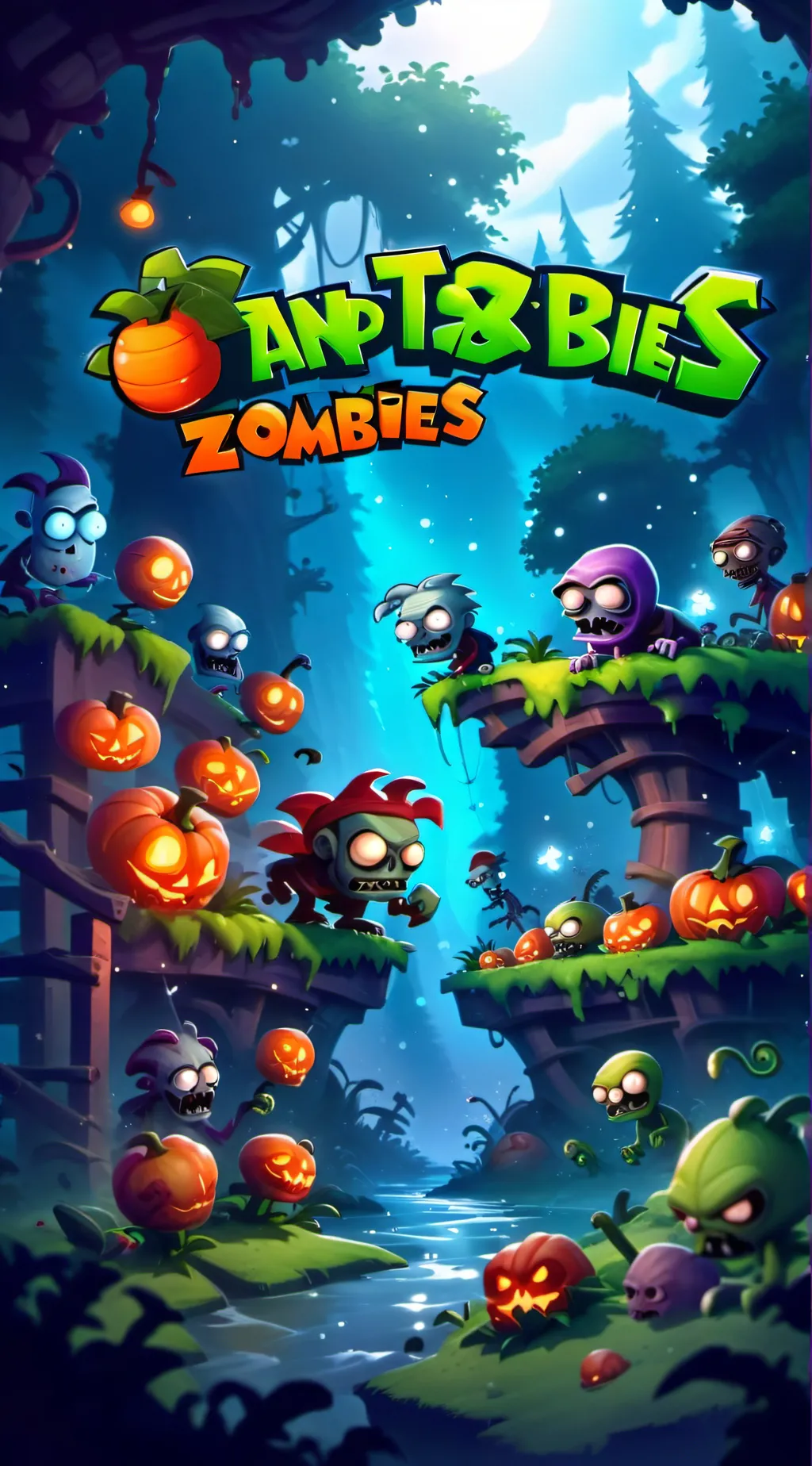 ai character: pvz group chat background