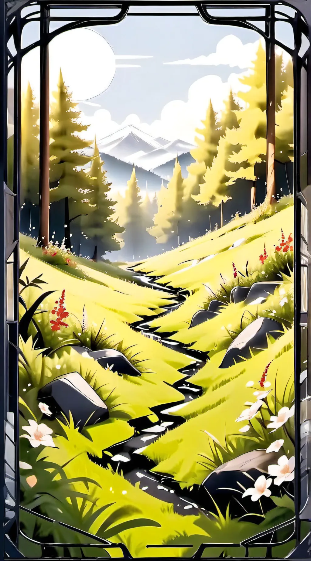 ai character: Grass background