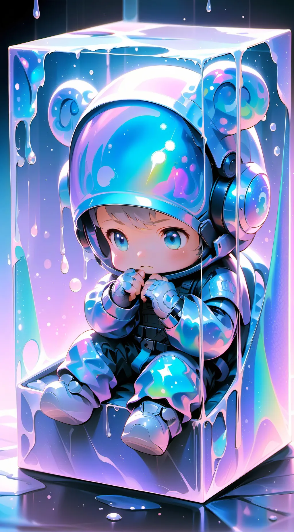 ai character: Yami baby sad background