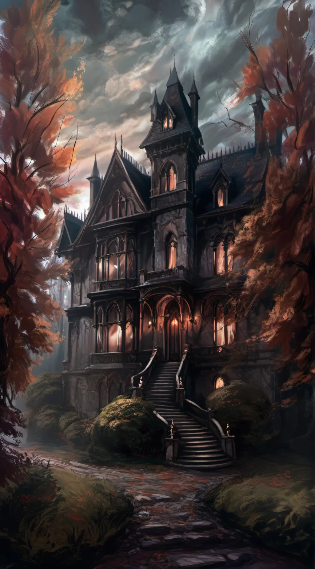 ai character: Slasher house background