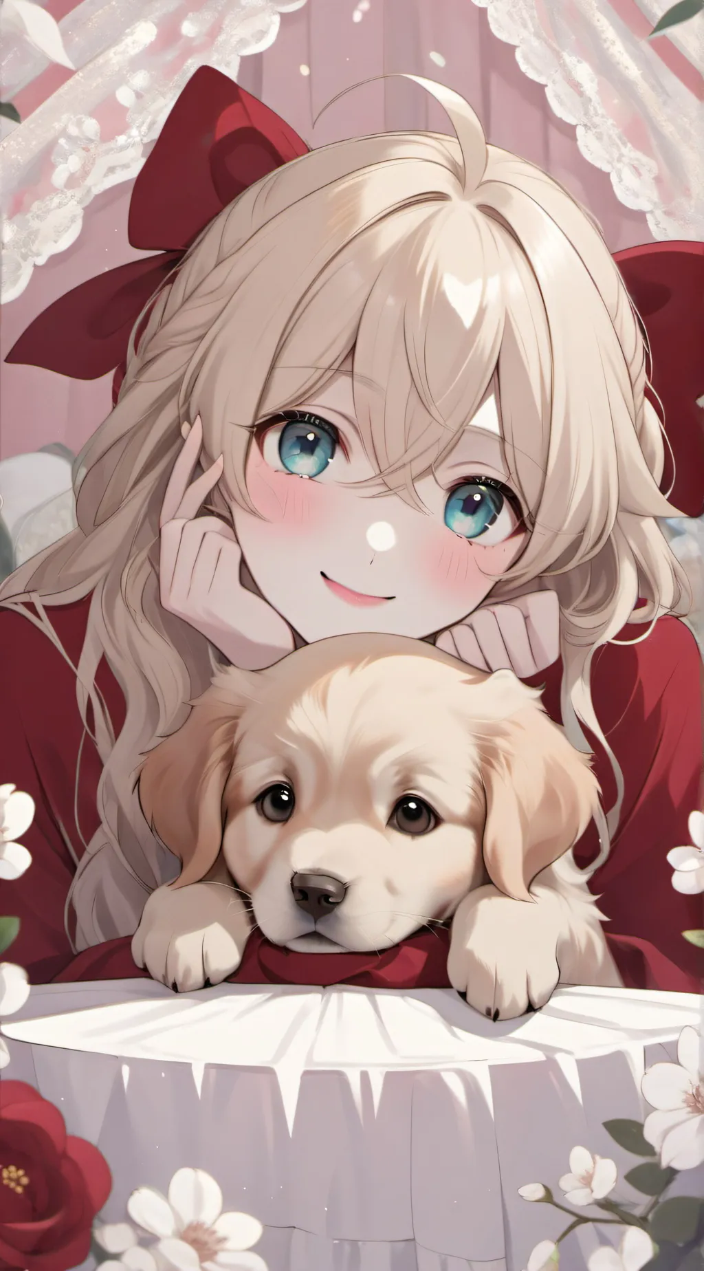 ai character: puppy background