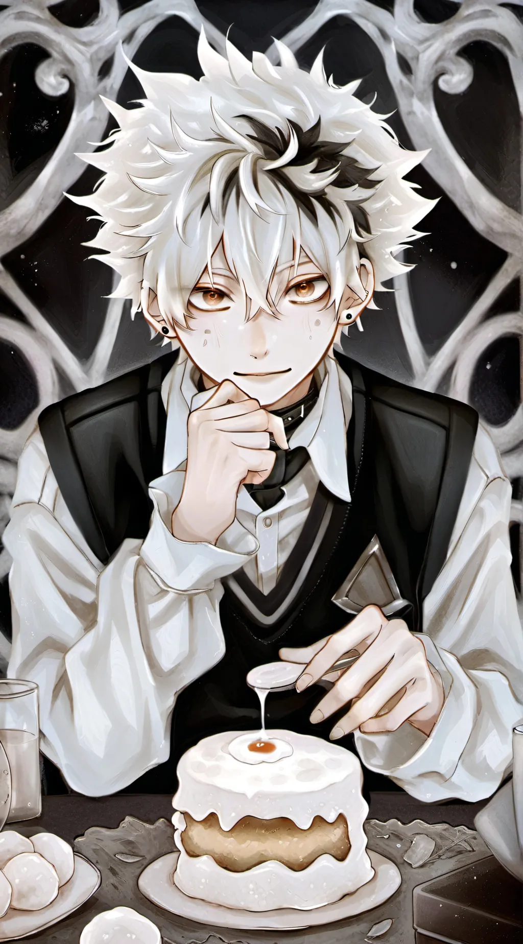 ai character: Bakudeku slime background