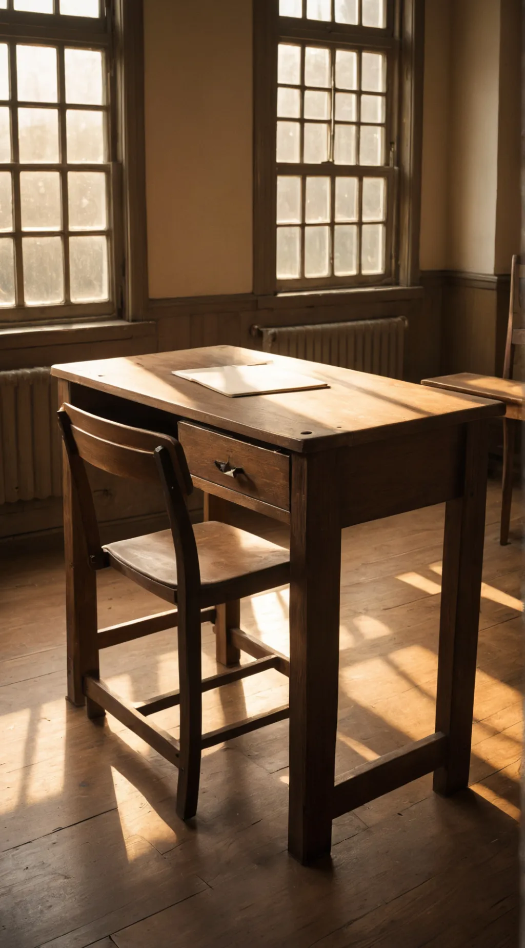 ai character: School Desk background