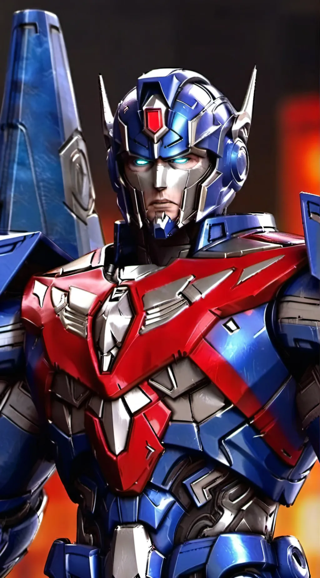 ai character: Optimus prime  background