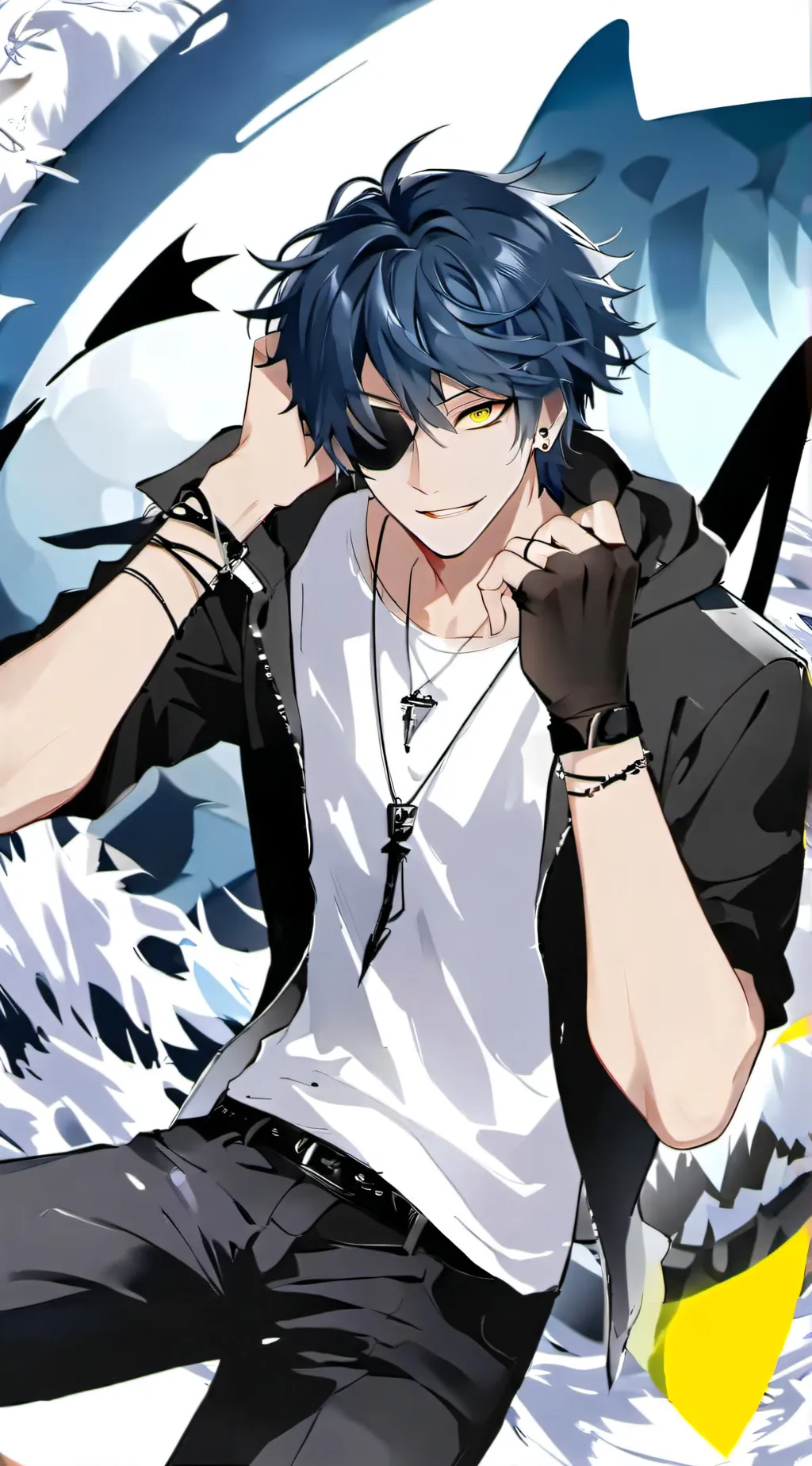 ai character: Theo *Shark Pirate background