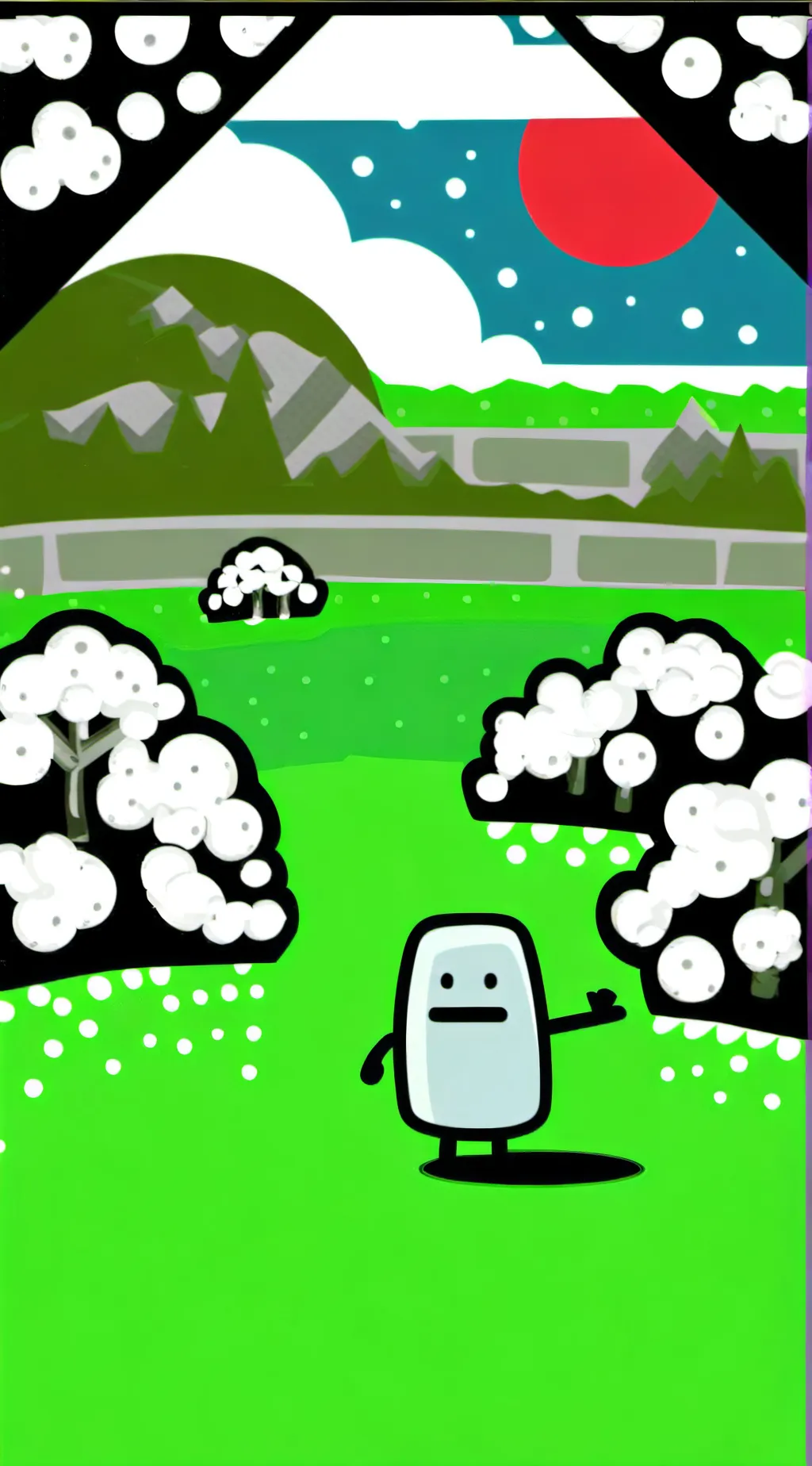 ai character: Gelatin background