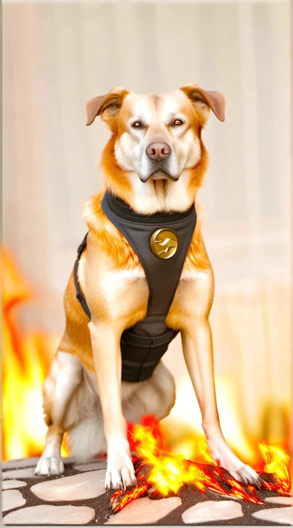 ai character: Superdog Tyler  background
