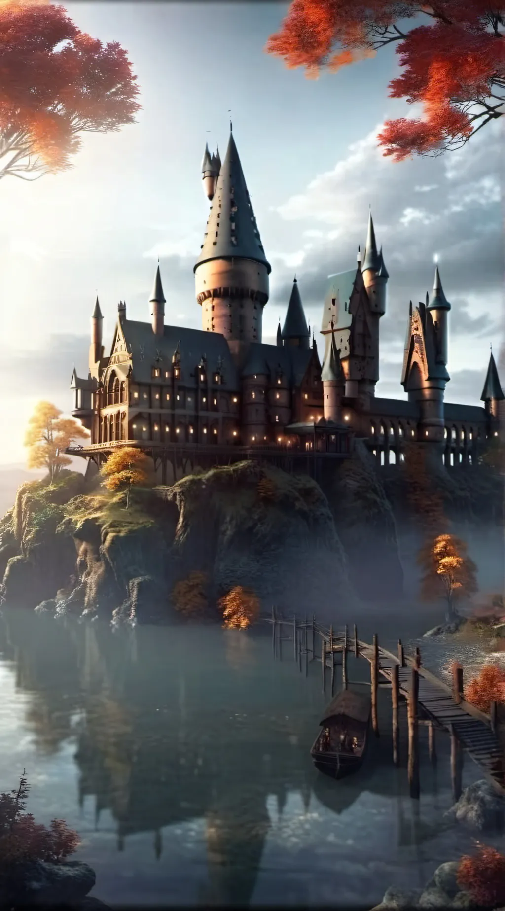 ai character: Hogwarts school. background