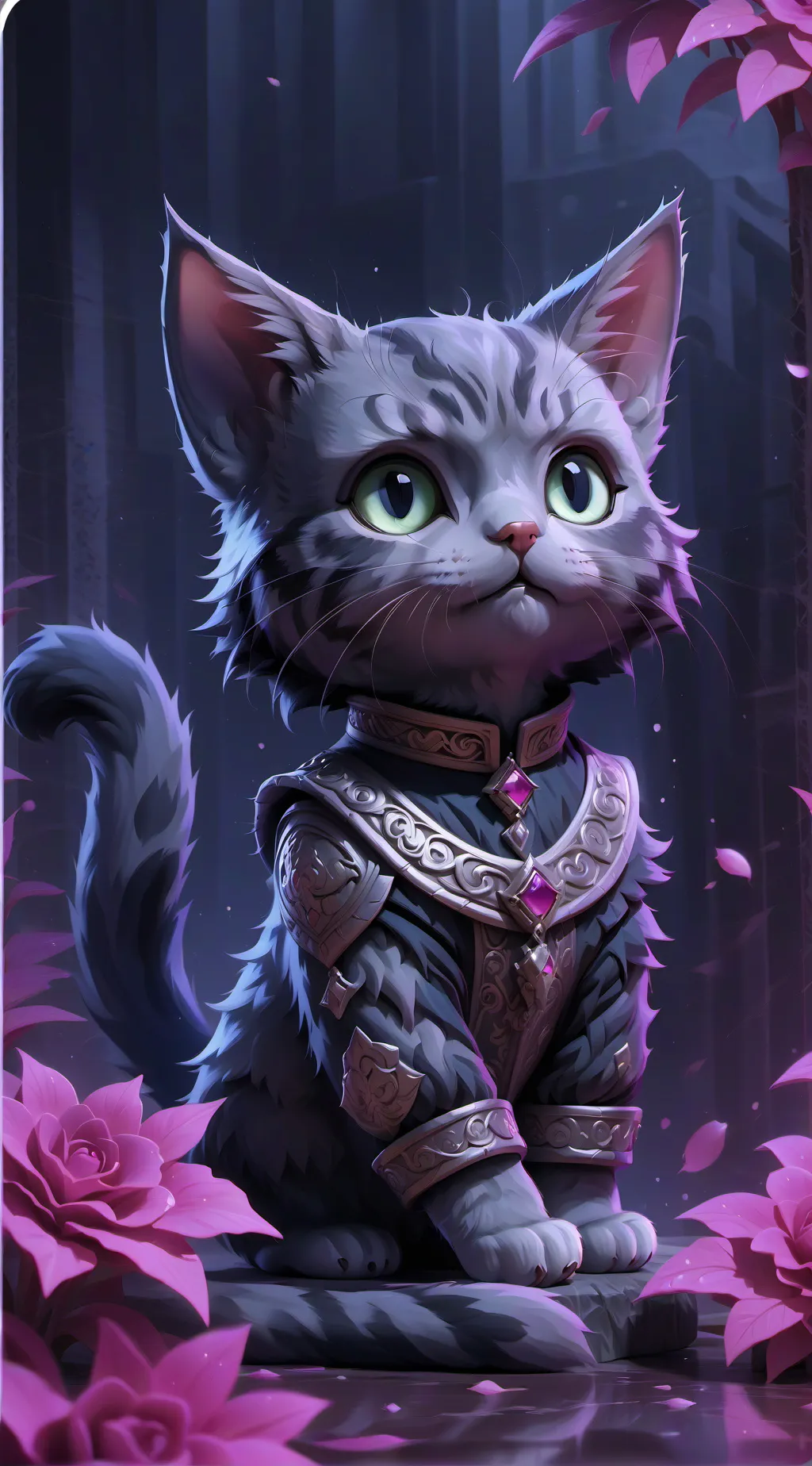 ai character: super annoying cat background