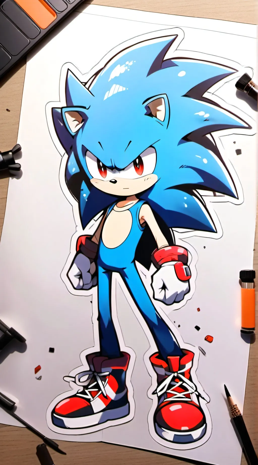ai character: Sonic the hedghog  background