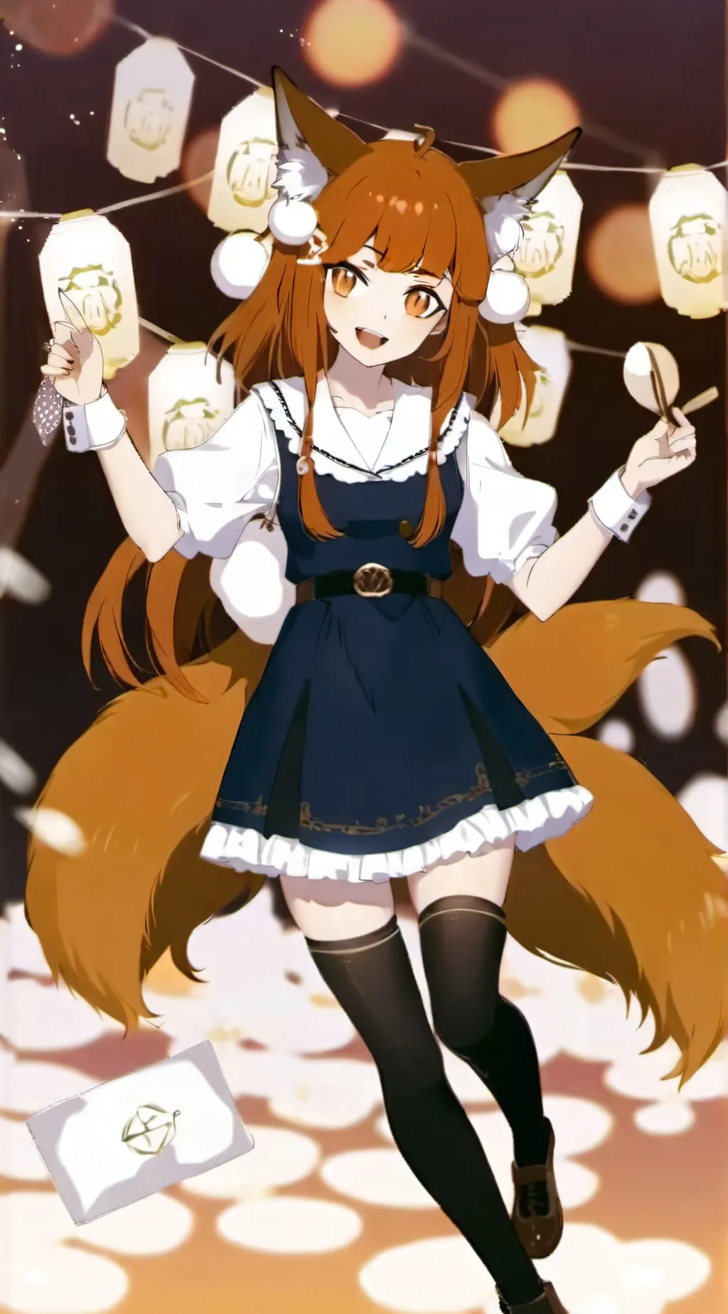 ai character: fox girl background