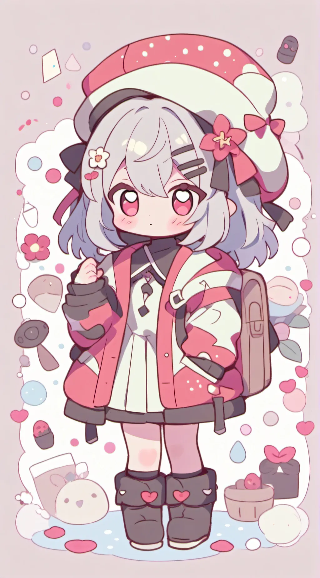 ai character: my universe 🩷🖤🔪  background