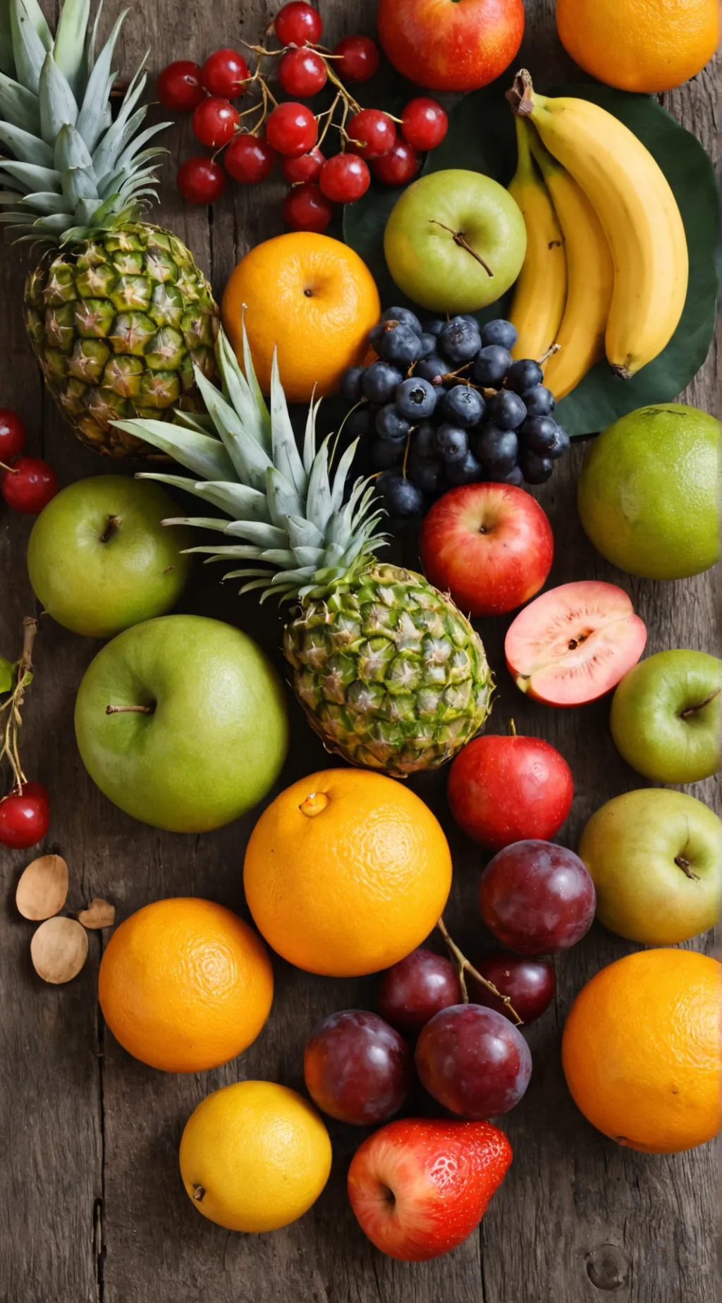 ai character: fruits background