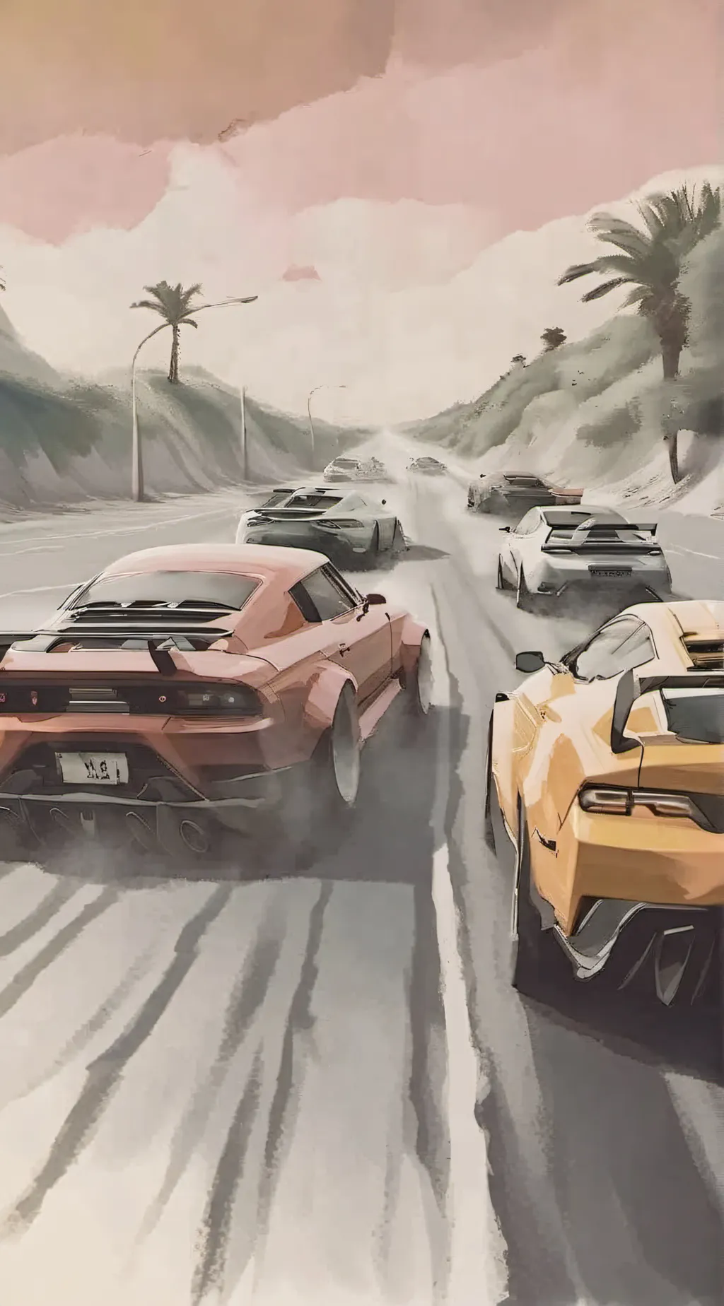 ai character: Street race  background