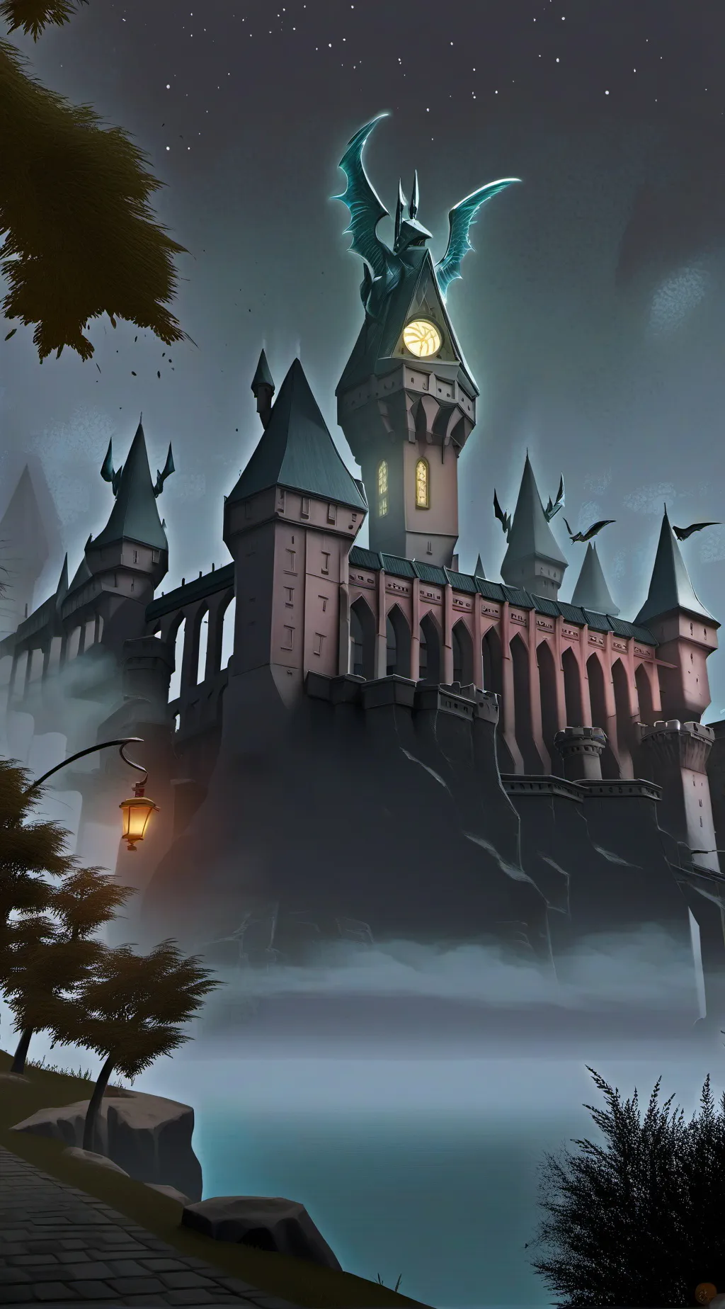 ai character: IT vs Hogwarts💀 background