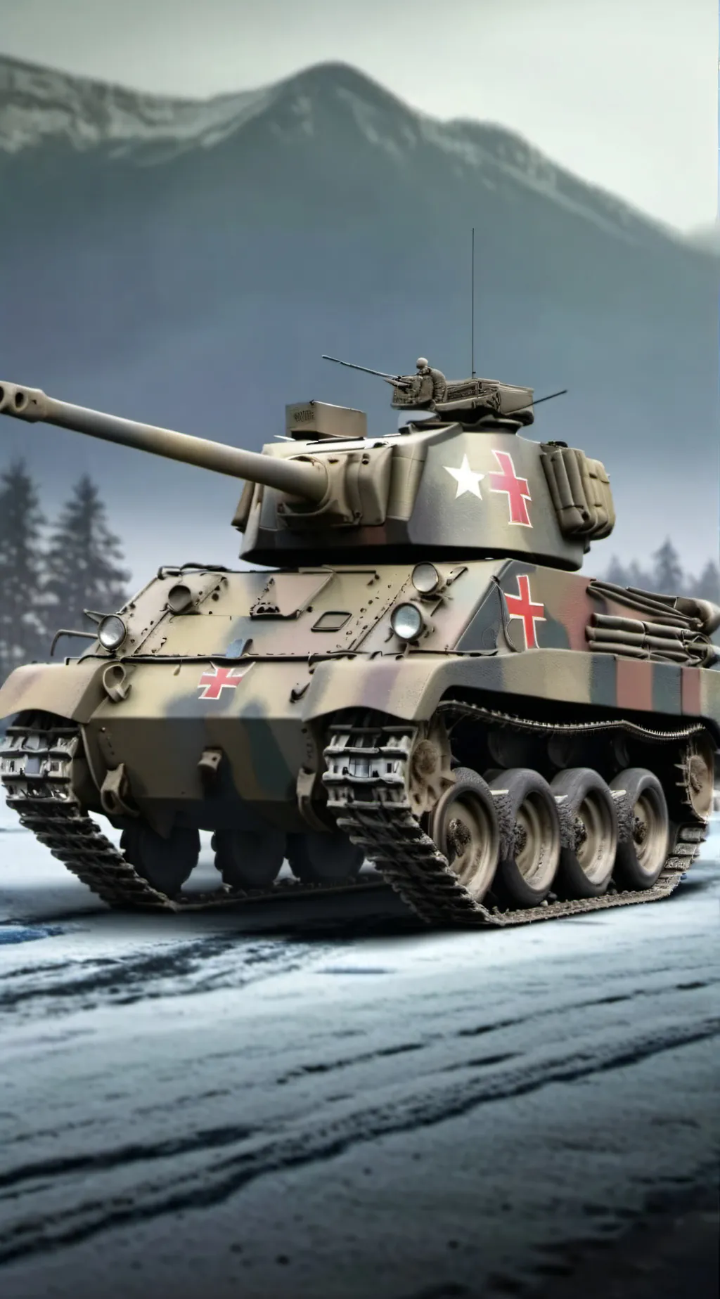 ai character: German tank background