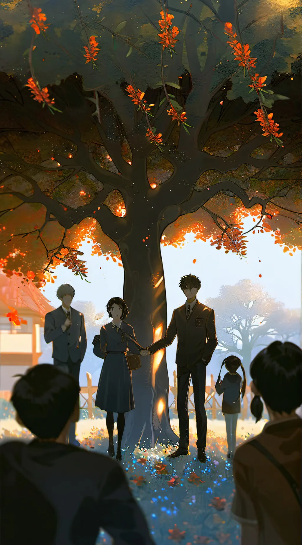 ai character: COLLEGE AU background