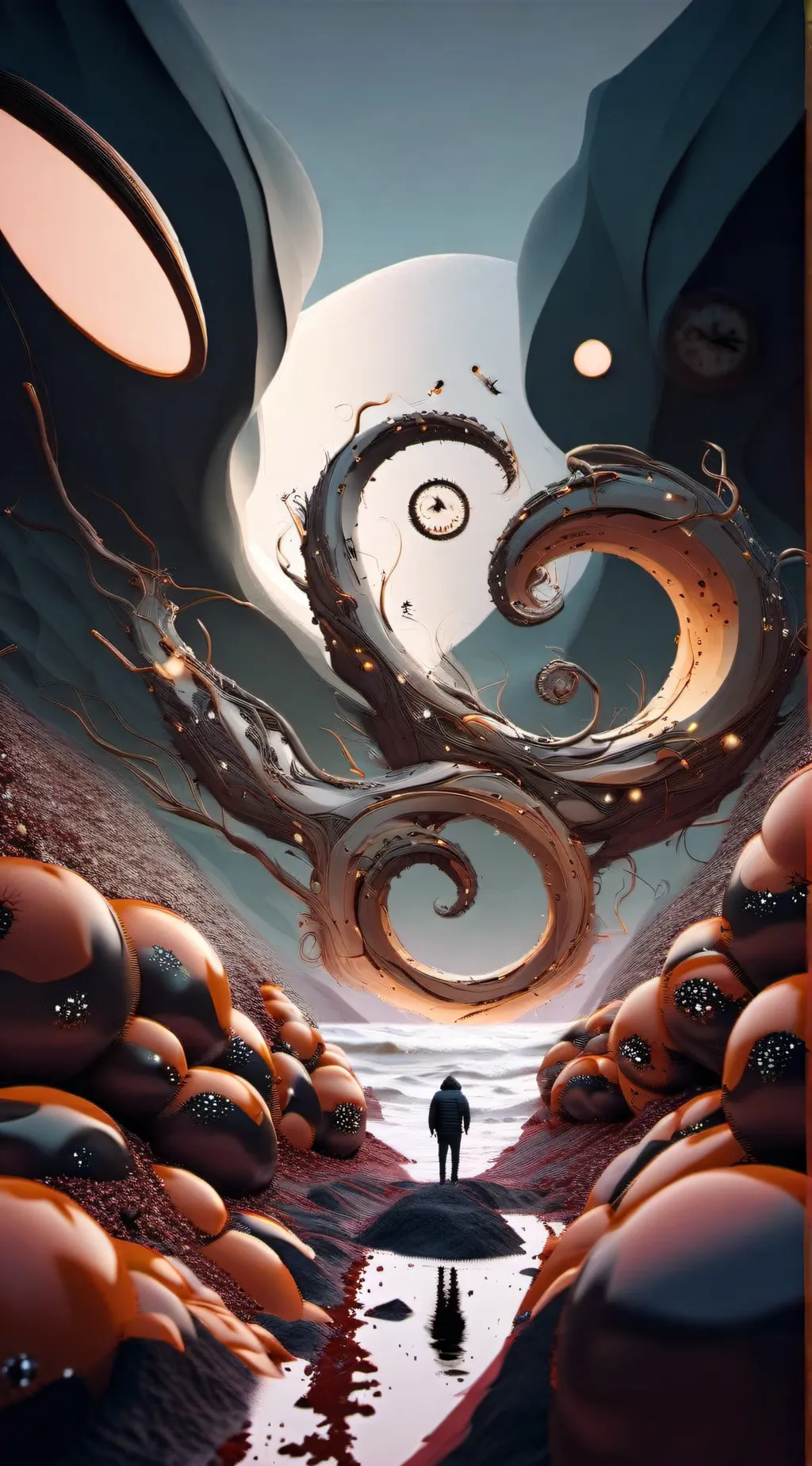 ai character: gacha heat worm background