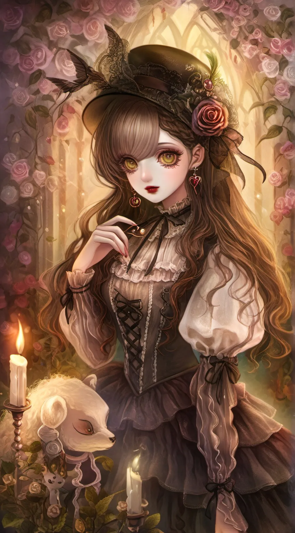 ai character: Delightfull dolls  background